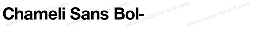 Chameli Sans Bol字体转换